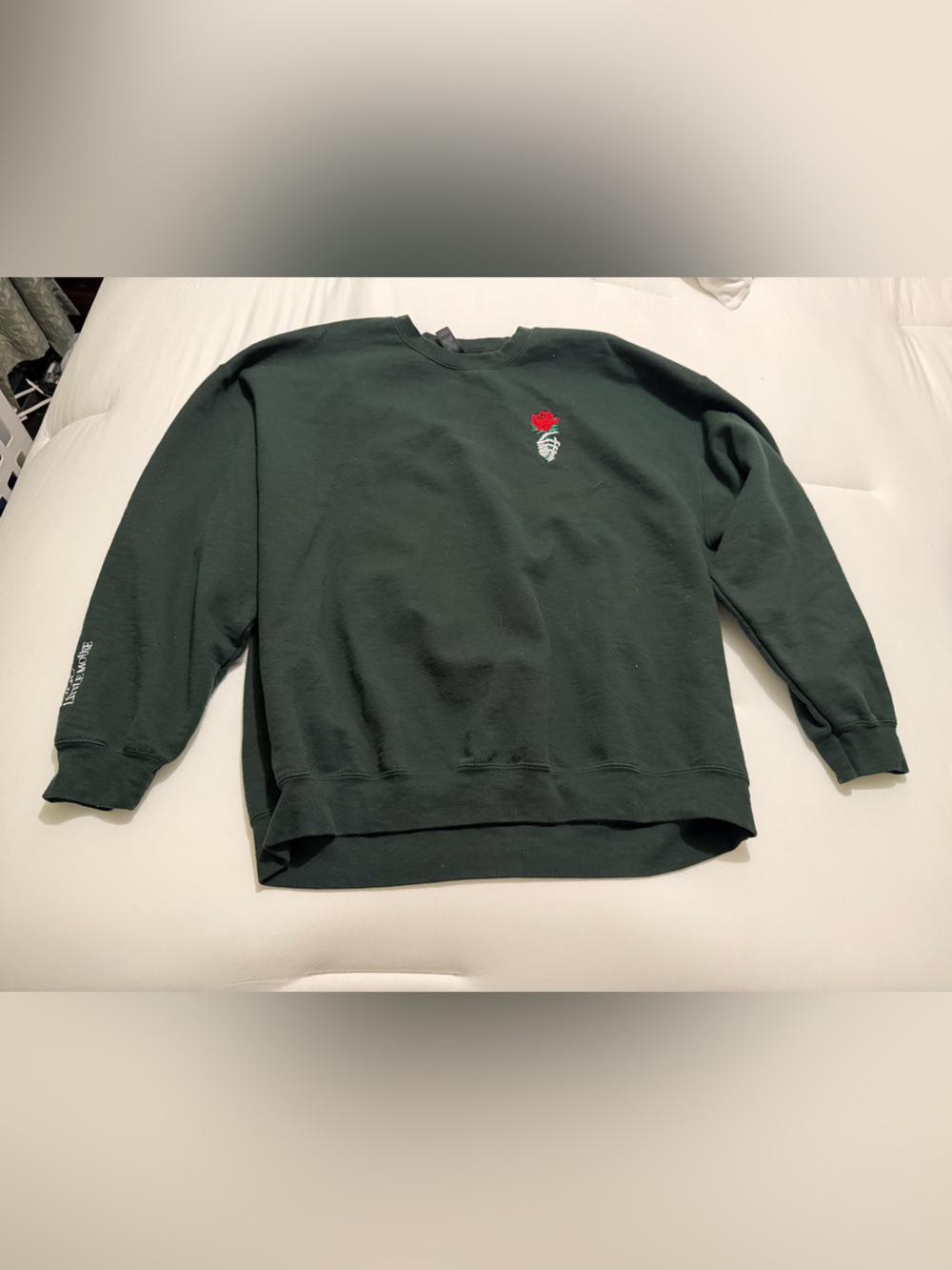 Embroiderer Dark Green Haunting Adeline Bookish Sweatshirt
